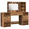 Öltözködőasztal fiókkal 3 pcs Barna 40 x 41 x 135 cm Faanyag
