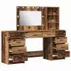 Öltözködőasztal fiókkal 3 pcs Barna 40 x 41 x 135 cm Faanyag
