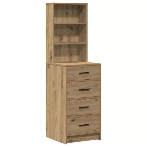 Öltözködőasztal fiókkal 3 pcs Barna 40 x 41 x 135 cm Faanyag