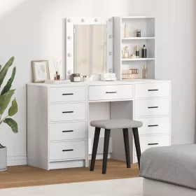   Öltözködőasztal fiókkal 3 pcs Fehér 40 x 41 x 135 cm Faanyag