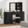 Öltözködőasztal fiókkal 3 pcs Fekete 40 x 41 x 135 cm Faanyag