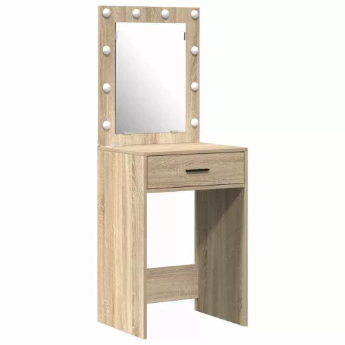Öltözködőasztal fiókkal 3 pcs Barna 40 x 41 x 135 cm Faanyag