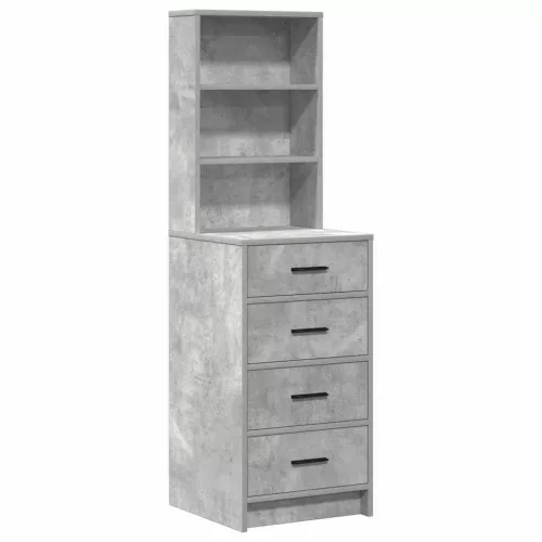 Öltözködőasztal fiókkal 3 pcs Szürke 40 x 41 x 135 cm Faanyag