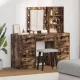 Öltözködőasztal fiókkal 3 pcs Barna 40 x 41 x 135 cm Faanyag