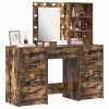 Öltözködőasztal fiókkal 3 pcs Barna 40 x 41 x 135 cm Faanyag