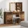 Öltözködőasztal fiókkal 3 pcs Barna 40 x 41 x 135 cm Faanyag