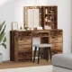 Öltözködőasztal fiókkal 3 pcs Barna 40 x 41 x 135 cm Faanyag