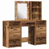 Öltözködőasztal fiókkal 3 pcs Barna 40 x 41 x 135 cm Faanyag
