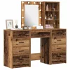Öltözködőasztal fiókkal 3 pcs Barna 40 x 41 x 135 cm Faanyag
