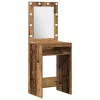 Öltözködőasztal fiókkal 3 pcs Barna 40 x 41 x 135 cm Faanyag