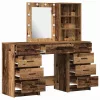 Öltözködőasztal fiókkal 3 pcs Barna 40 x 41 x 135 cm Faanyag