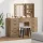 Öltözködőasztal fiókkal 3 pcs Barna 40 x 41 x 135 cm Faanyag