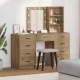 Öltözködőasztal fiókkal 3 pcs Barna 40 x 41 x 135 cm Faanyag