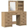 Öltözködőasztal fiókkal 3 pcs Barna 40 x 41 x 135 cm Faanyag
