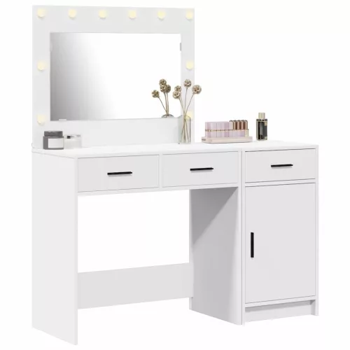 Öltözködőasztal fiókkal 2 pcs Fehér 40 x 41 x 75 cm Faanyag
