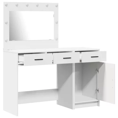 Öltözködőasztal fiókkal 2 pcs Fehér 40 x 41 x 75 cm Faanyag