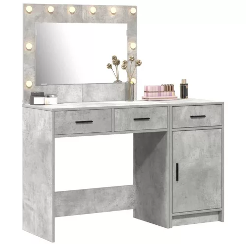 Öltözködőasztal fiókkal 2 pcs Szürke 40 x 41 x 75 cm Faanyag