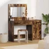 Öltözködőasztal fiókkal 2 pcs Barna 40 x 41 x 75 cm Faanyag