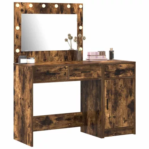 Öltözködőasztal fiókkal 2 pcs Barna 40 x 41 x 75 cm Faanyag