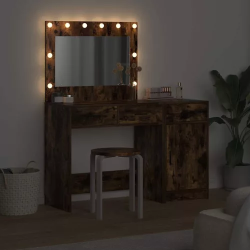 Öltözködőasztal fiókkal 2 pcs Barna 40 x 41 x 75 cm Faanyag