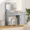 Öltözködőasztal fiókkal 2 pcs Szürke 40 x 41 x 75 cm Faanyag