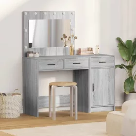   Öltözködőasztal fiókkal 2 pcs Szürke 40 x 41 x 75 cm Faanyag