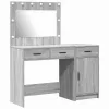 Öltözködőasztal fiókkal 2 pcs Szürke 40 x 41 x 75 cm Faanyag