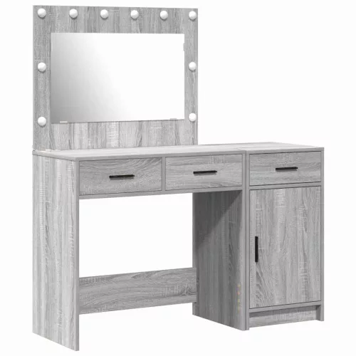 Öltözködőasztal fiókkal 2 pcs Szürke 40 x 41 x 75 cm Faanyag