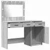 Öltözködőasztal fiókkal 2 pcs Szürke 40 x 41 x 75 cm Faanyag