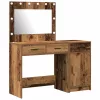 Öltözködőasztal fiókkal 2 pcs Barna 40 x 41 x 75 cm Faanyag