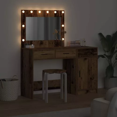 Öltözködőasztal fiókkal 2 pcs Barna 40 x 41 x 75 cm Faanyag