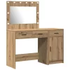Öltözködőasztal fiókkal 2 pcs Barna 40 x 41 x 75 cm Faanyag