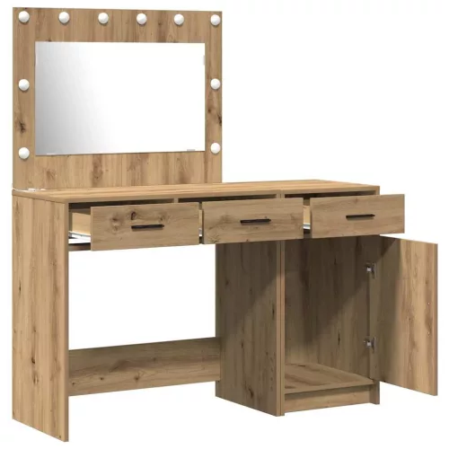 Öltözködőasztal fiókkal 2 pcs Barna 40 x 41 x 75 cm Faanyag