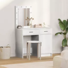   Öltözködőasztal fiókkal 2 pcs Fehér 50 x 41 x 135 cm Faanyag