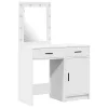 Öltözködőasztal fiókkal 2 pcs Fehér 50 x 41 x 135 cm Faanyag