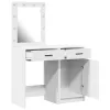 Öltözködőasztal fiókkal 2 pcs Fehér 50 x 41 x 135 cm Faanyag