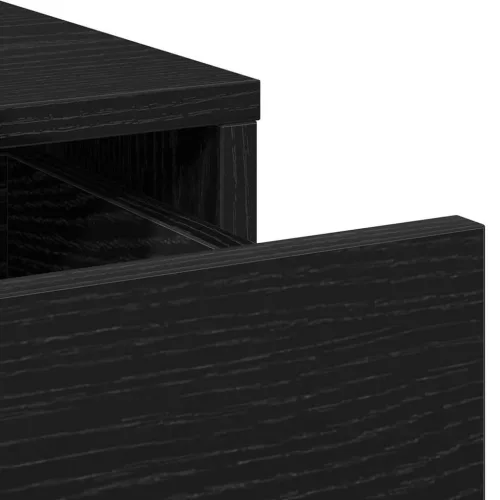 Öltözködőasztal fiókkal 2 pcs Fekete 50 x 41 x 135 cm Faanyag