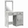 Öltözködőasztal fiókkal 2 pcs Szürke 50 x 41 x 135 cm Faanyag