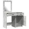 Öltözködőasztal fiókkal 2 pcs Szürke 50 x 41 x 135 cm Faanyag