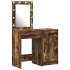 Öltözködőasztal fiókkal 2 pcs Barna 50 x 41 x 135 cm Faanyag