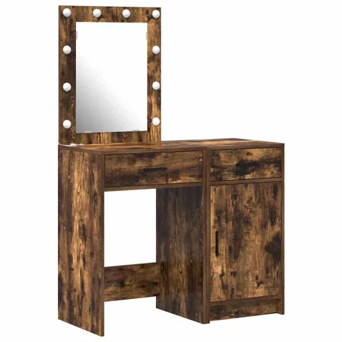Öltözködőasztal fiókkal 2 pcs Barna 50 x 41 x 135 cm Faanyag