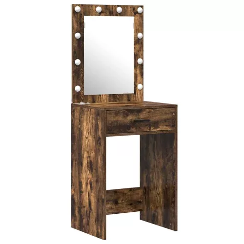 Öltözködőasztal fiókkal 2 pcs Barna 50 x 41 x 135 cm Faanyag