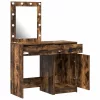Öltözködőasztal fiókkal 2 pcs Barna 50 x 41 x 135 cm Faanyag