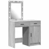 Öltözködőasztal fiókkal 2 pcs Szürke 50 x 41 x 135 cm Faanyag