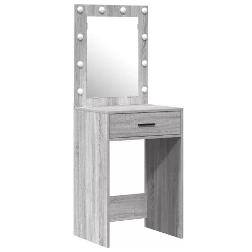 Öltözködőasztal fiókkal 2 pcs Szürke 50 x 41 x 135 cm Faanyag