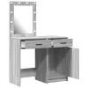 Öltözködőasztal fiókkal 2 pcs Szürke 50 x 41 x 135 cm Faanyag