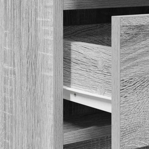 Öltözködőasztal fiókkal 2 pcs Szürke 50 x 41 x 135 cm Faanyag