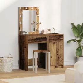   Öltözködőasztal fiókkal 2 pcs Barna 50 x 41 x 135 cm Faanyag