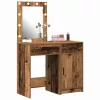 Öltözködőasztal fiókkal 2 pcs Barna 50 x 41 x 135 cm Faanyag