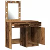 Öltözködőasztal fiókkal 2 pcs Barna 50 x 41 x 135 cm Faanyag